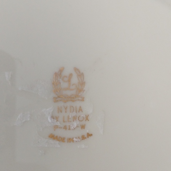 Vintage Lenox Bone China Nydia Oval Vegetable Bowl, 9.5" - Picture 6 of 9